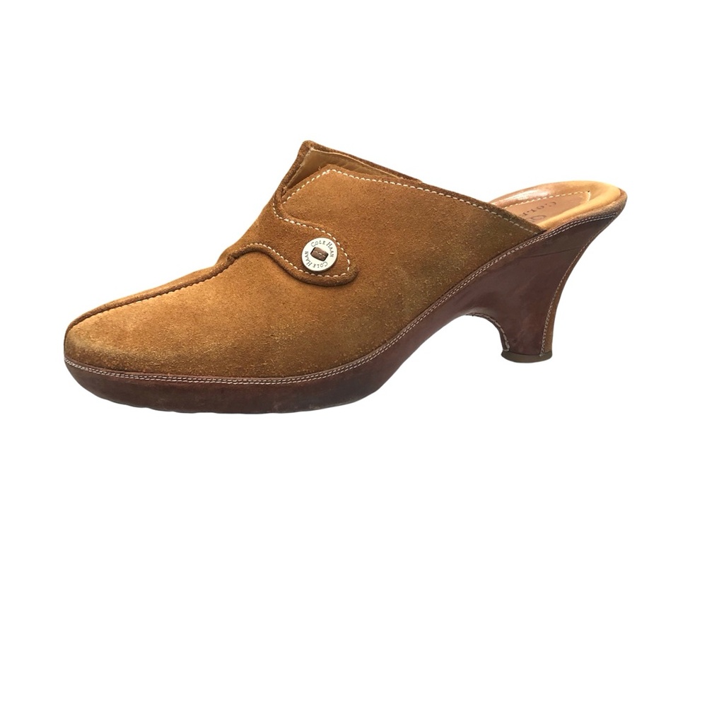 COLE HAAN CAMEL/TAN SUEDE CLOGS/MULES
